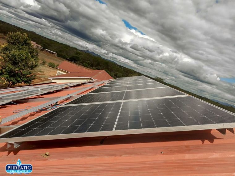 Rooftop solar panels installed at Miangeni Academy, Makueni County