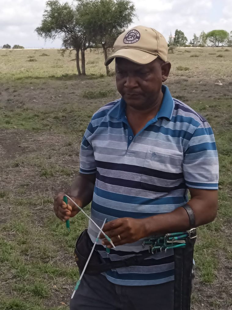 A hydrological survey being carried out at Ilpolosat, Kajiado County